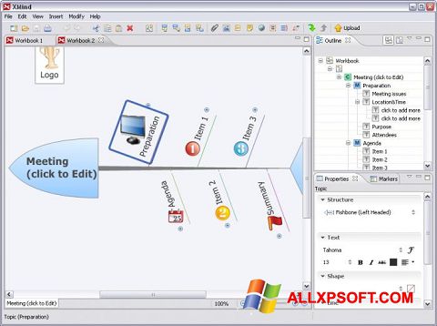 Screenshot XMind for Windows XP