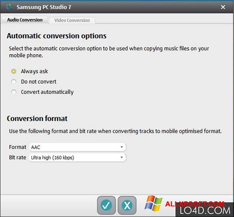 Screenshot Samsung PC Studio for Windows XP