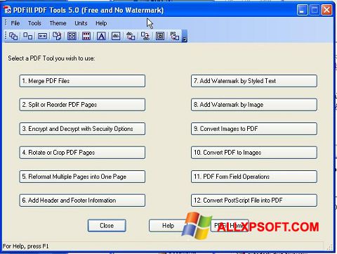 Screenshot Pdf995 for Windows XP