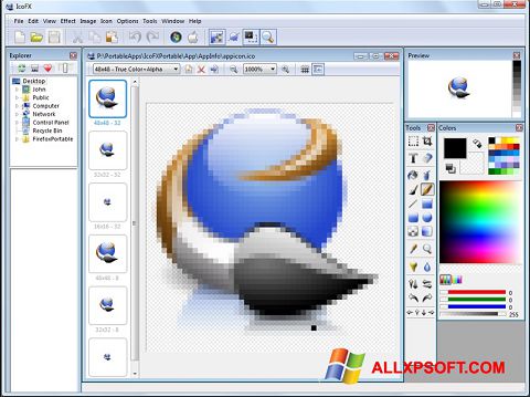 Screenshot IcoFX for Windows XP