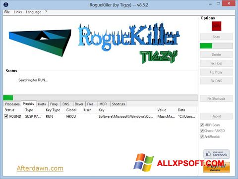 Screenshot RogueKiller for Windows XP