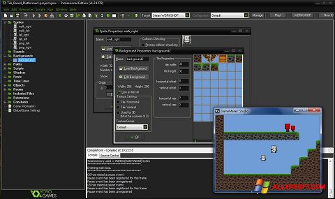 Screenshot GameMaker: Studio for Windows XP