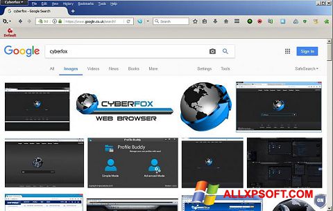 Screenshot Cyberfox for Windows XP