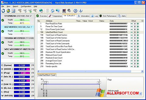 Screenshot Hard Disk Sentinel for Windows XP