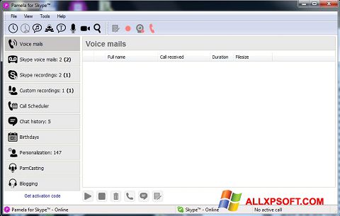 Screenshot Pamela for Skype for Windows XP