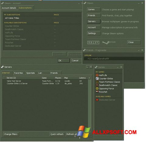 Screenshot Steam for Windows XP
