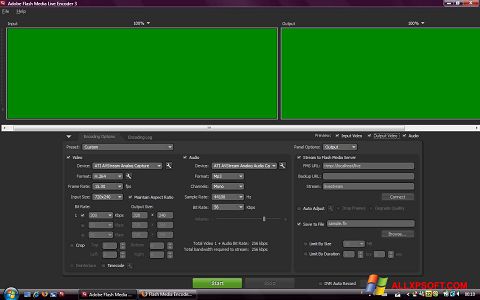 Screenshot Adobe Media Encoder for Windows XP