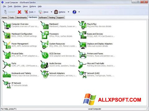 Screenshot SiSoftware Sandra for Windows XP