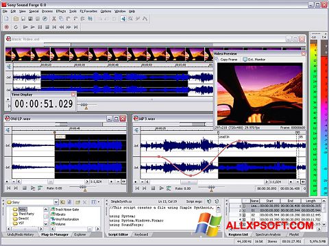 Screenshot Sound Forge for Windows XP