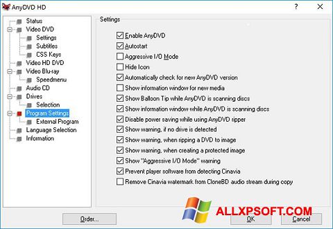 Screenshot AnyDVD for Windows XP