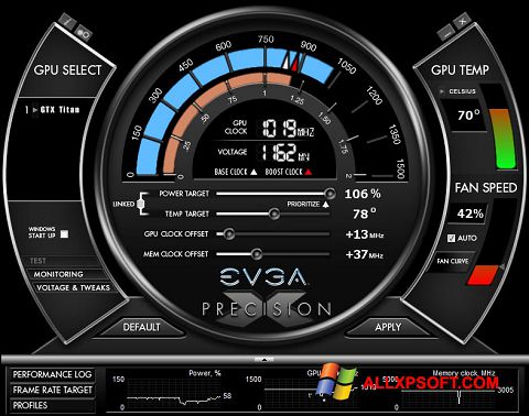 Screenshot EVGA Precision X for Windows XP