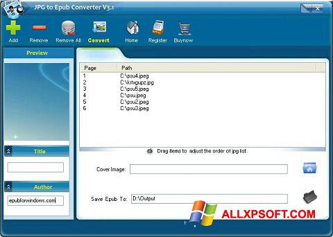 Screenshot Epub Reader for Windows XP