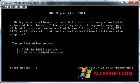Screenshot HDD Regenerator for Windows XP