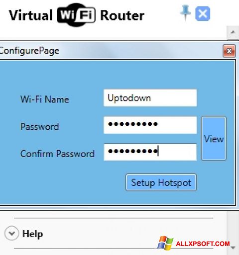 Screenshot Virtual WiFi Router for Windows XP