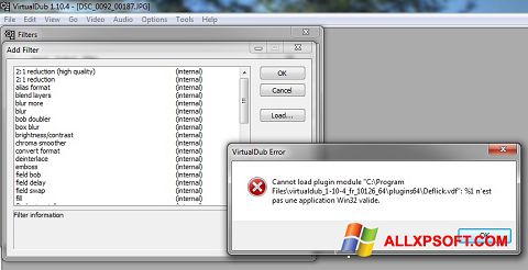 Screenshot VirtualDub for Windows XP