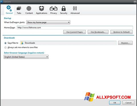 Screenshot Comodo IceDragon for Windows XP