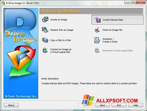Screenshot R-Drive Image for Windows XP