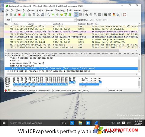 Screenshot WinPcap for Windows XP