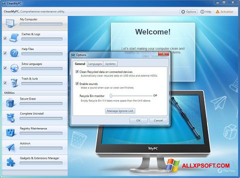 Screenshot CleanMyPC for Windows XP