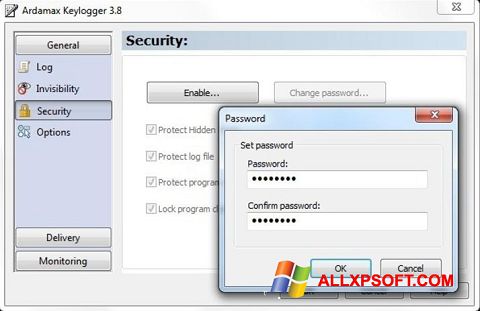 Screenshot Ardamax Keylogger for Windows XP