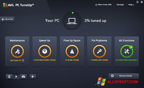 Screenshot AVG PC Tuneup for Windows XP