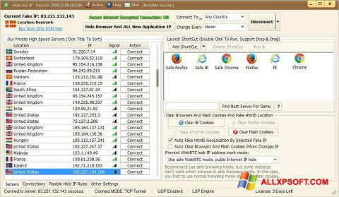 Screenshot Hide ALL IP for Windows XP