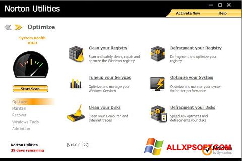 Screenshot Norton Utilities for Windows XP