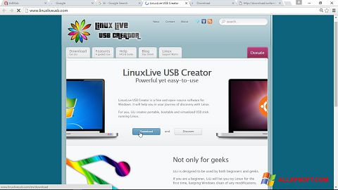 Screenshot LinuxLive USB Creator for Windows XP