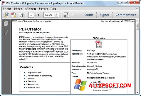 Screenshot PDFCreator for Windows XP