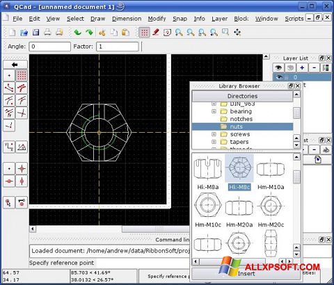 Screenshot QCad for Windows XP