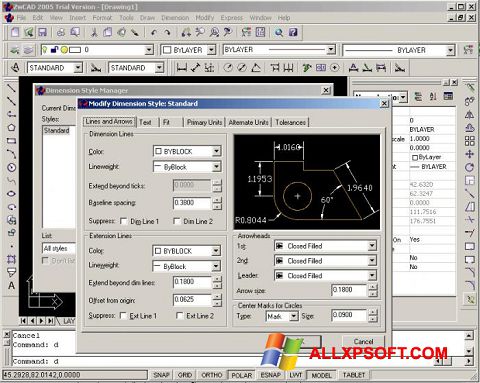 Screenshot ZWCAD for Windows XP