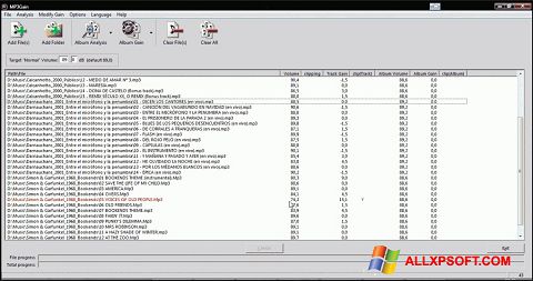 Screenshot MP3Gain for Windows XP