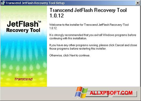 Screenshot JetFlash Recovery Tool for Windows XP