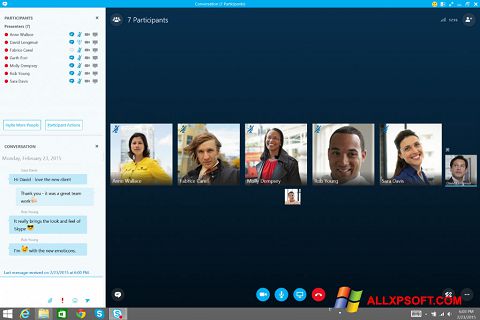 Screenshot Skype for Business for Windows XP