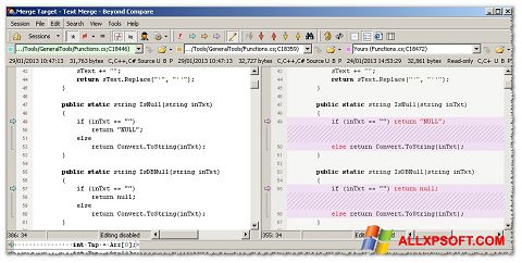 Screenshot Beyond Compare for Windows XP