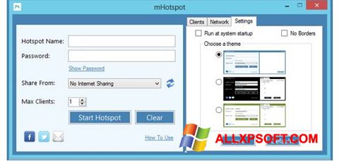 Screenshot mHotspot for Windows XP