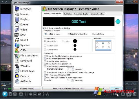 Screenshot Light Alloy for Windows XP