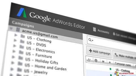 Screenshot AdWords Editor for Windows XP