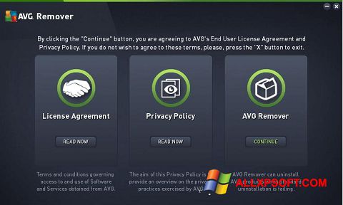 Screenshot AVG Remover for Windows XP