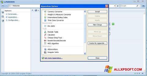 Screenshot Lingoes for Windows XP