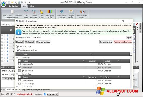 Screenshot Key Collector for Windows XP