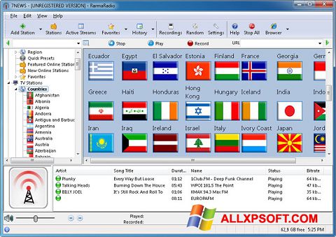 Screenshot RarmaRadio for Windows XP
