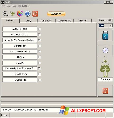 Screenshot SARDU for Windows XP