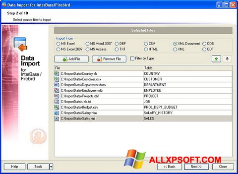 Screenshot Firebird for Windows XP