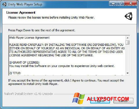 Screenshot Unity Web Player for Windows XP