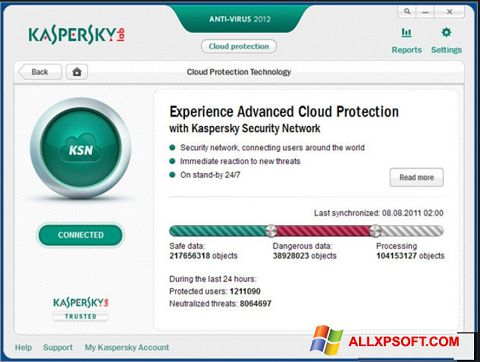 Screenshot Kaspersky for Windows XP