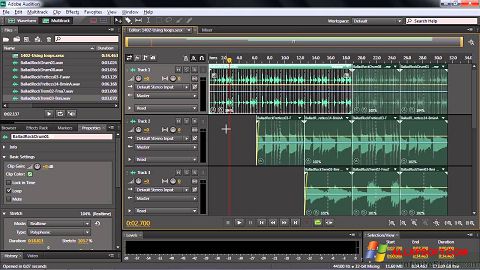 Screenshot Adobe Audition CC for Windows XP