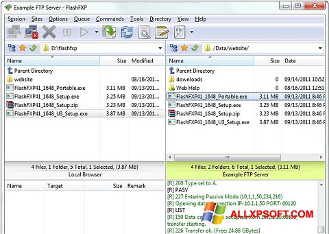 Screenshot FlashFXP for Windows XP