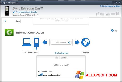 Screenshot Sony PC Companion for Windows XP