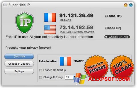 Screenshot Super Hide IP for Windows XP